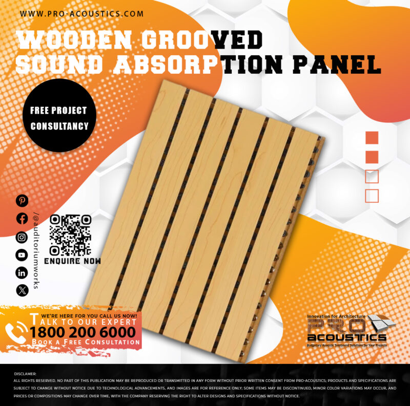 Wooden Grooved Sound Absorption Panel