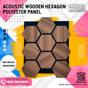 Acoustic Wooden Hexagon Sound absorbing Polyester panel