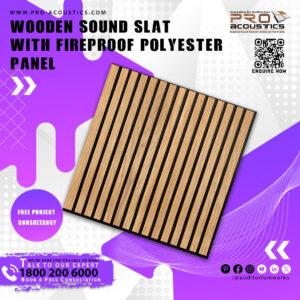 Wooden Sound Slat with Polyester felt panel