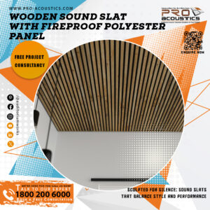 Wooden Sound Slat with Polyester felt panel