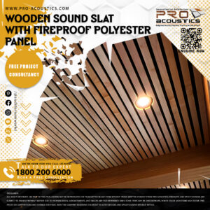 Wooden Sound Slat with Polyester felt panel