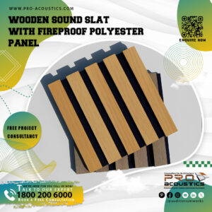 Wooden Sound Slat with Polyester felt panel