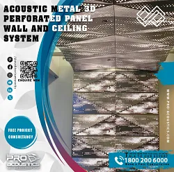 Acoustic Metal 3D Perforated Panel Wall and Ceiling System