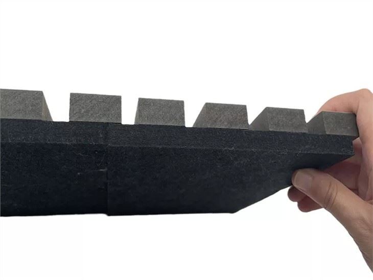 Decorative Slat Wooden Wall Panels With Acoustic PET Sound Proofing Panel