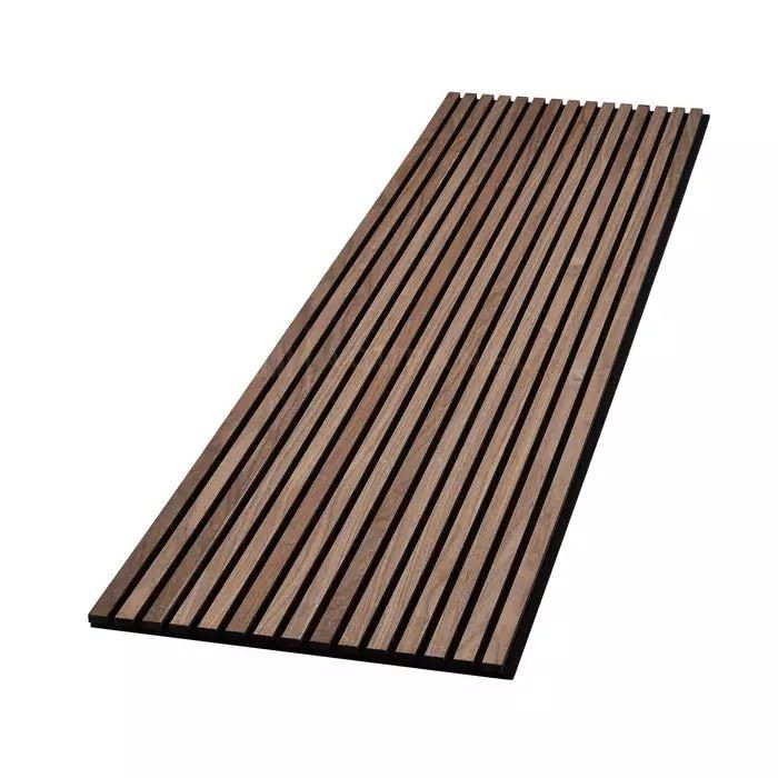 Decorative Slat Wooden Wall Panels With Acoustic PET Sound Proofing Panel