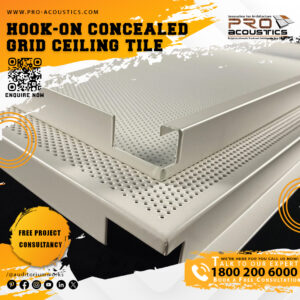 Hook-On Concealed Metal Grid Ceiling Tile