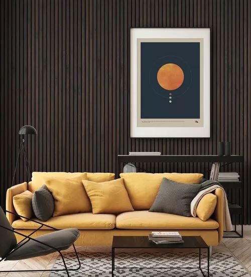 Wooden Slat Acoustic Panels Hotel Living Room