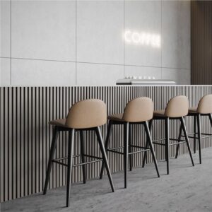 Wooden Slat Acoustic Panels Hotel Living Room