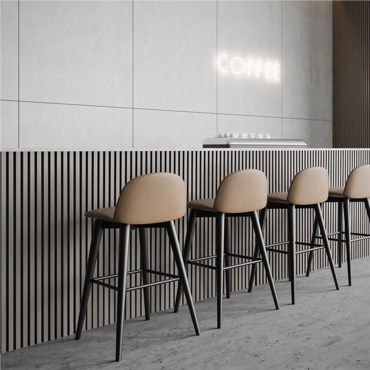 Wooden Slat Acoustic Panels Hotel Living Room