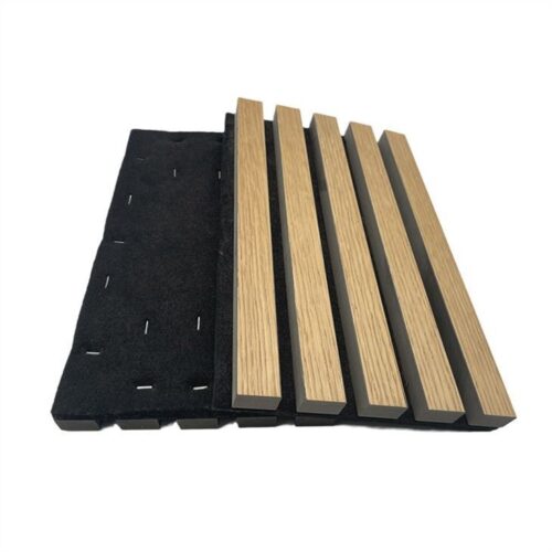 Interior Soundproofing Wood Acoustic Slat Pet And Wooden Wall Panel For Auditorium Hall