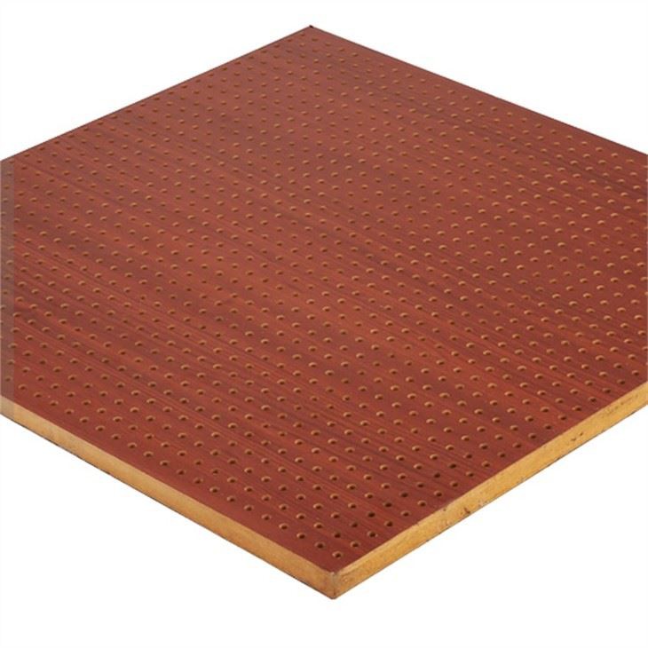 Perforated Wooden Grooved Acoustic Panel For Musid Halls, Home Theater, Office