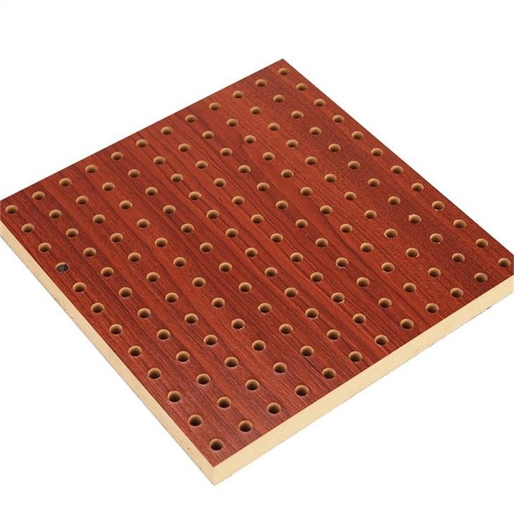 Perforated Wooden Grooved Acoustic Panel For Musid Halls, Home Theater, Office