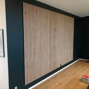 Sound Absorption Decorative Board Pet And Slatted Wood Veneer Acoustic Panel For Interior Wall And Ceiling